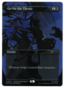 MTG GO FOR THE THROAT COWBOY BEBOP STANDARD SHOWDOWN FOIL PROMO BLACK NM REMOVAL - Image 1