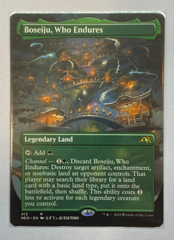 MTG - Kamigawa: Neon Dynasty - Boseiju, Who Endures - Borderless - NM - Image 1