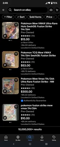 Mew Vmax 114/264 2023 Pokemon World Championships Fusion Strike - Image 3
