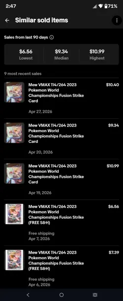 Mew Vmax 114/264 2023 Pokemon World Championships Fusion Strike - Image 4