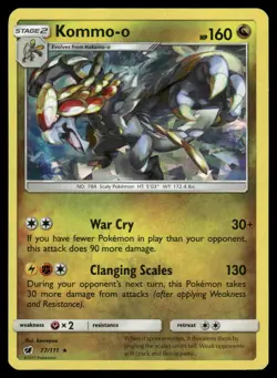 Kommo-o 77/111 Rare Crimson Invasion Pokemon Lightly Played - Image 1