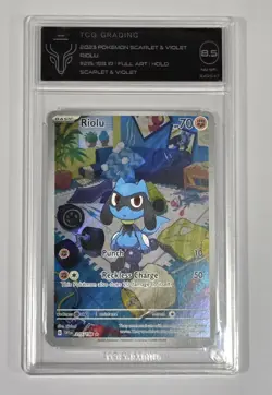 Pokemon Slab: Riolu - 215/198 - SVI - Graded TCG NM/MT 8.5 - Image 1