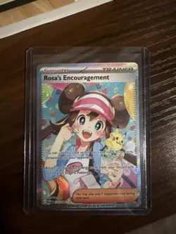 ROSA'S ENCOURAGEMENT Trainer Supporter Full Art Holo 123/088 NM Fresh Pokemon - Image 3
