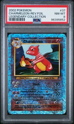 2002 POKEMON CHARMELEON LEGENDARY COLLECTION REVERSE HOLO #37 PSA 8 💎 - Image 1
