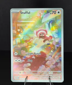 Stufful 154/132 Mega Evolution Illustration Rare Full Art Pokemon ME01 MEG TCG - Image 1