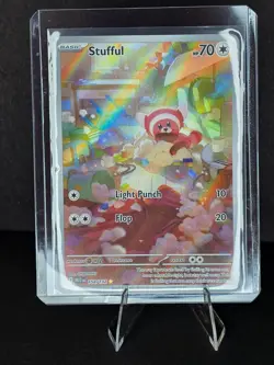 Stufful 154/132 Mega Evolution Illustration Rare Full Art Pokemon ME01 MEG TCG - Image 3