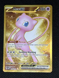 Pokemon Mew ex Gold Full Art Holo 205/165 Scarlet & Violet 151 180 HP - Image 1