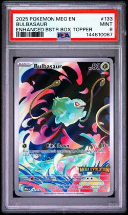 2025 Pokemon Mega Evolution Bulbasaur Promos #133/132 PSA 9 - Image 1