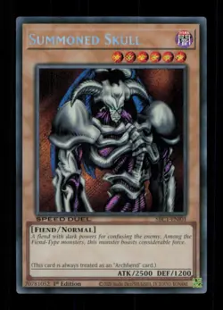 SUMMONED SKULL (SECRET RARE) SBC1-ENI01 YU-GI-OH LP - Image 1
