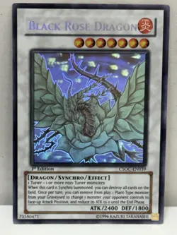 Black Rose Dragon (Ghost Rare) CSOC-EN039 Crossroads of Chaos 1st Edition #2 - Image 1