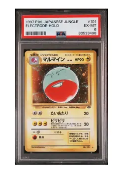 PSA 6 Excellent-Mint Electrode Pokemon Card Japanese TCG Holo Jungle 101 - Image 1