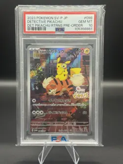 Detective Pikachu - 098/SV-P 098/SV-P Sv-P Promotional Cards Holo (JAP) PSA 10 - Image 1