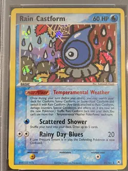 Pokemon Card Rain Castform 23/101 Hidden Legends Holo Rare PSA NM 7 - Image 3