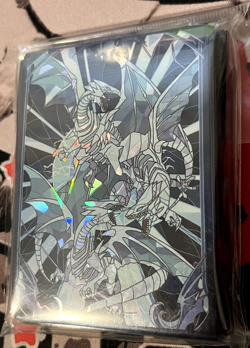 Blue-Eyes White Dragon Foil Prismatic Card Sleeves (50 ct) - YuGiOh TCG/CCG - Image 4