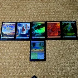 MTG Full Art FOIL Land Set - Outlaws of Thunder Junction OTJ - Lot 17 See Descri - Image 1