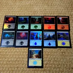 MTG Full Art FOIL Land Set - Outlaws of Thunder Junction OTJ - Lot 17 See Descri - Image 2