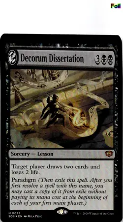 Decorum Dissertation MTG Foil Secrets of Strixhaven Mythic NM Pck Fresh - Image 2
