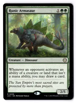 Runic Armasaur NM* The Lost Caverns of Ixalan Commander 0256 mtg -UnltdCards - Image 1