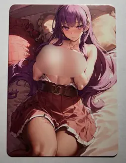 SEXY HEROINE WAIFU Keqing GENSHIN IMPACT ACG PREMIUM HOLOFOIL CARD NM - Image 2
