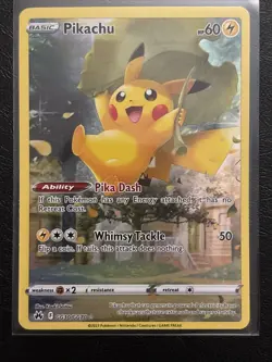 Pokemon Pikachu GG30/GG70 Crown Zenith: Galarian Gallery Holo 60 HP 2023 - Image 1