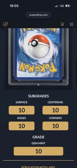 Pokemon Mega M Rayquaza EX Holo Card 76/108 Celebrations ACE 10 PERFECT SUBGRADE - Image 3