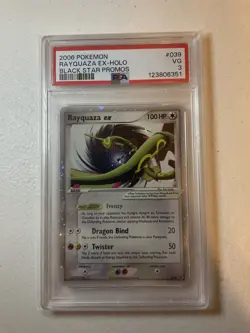 PSA 3 VG Rayquaza ex Holo Pokemon 2008 Black Star #039 - Image 1