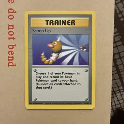 Pokemon Scoop Up Trainer Card TCG Base Set 78/102 Rare WOTC 1999 MP/HP - Image 1