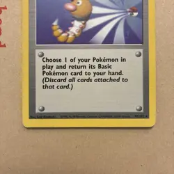 Pokemon Scoop Up Trainer Card TCG Base Set 78/102 Rare WOTC 1999 MP/HP - Image 3