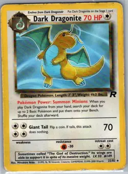 Dark Dragonite 22/82 Team Rocket - Pokemon Card - MP - Image 1