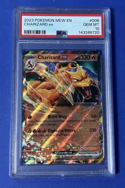 2023 Pokemon MEW EN Charizard ex #006 PSA 10 GEM MT - Image 1