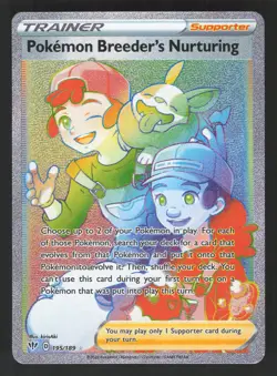 Pokemon Breeder's Nurturing 195/189 Pokemon TCG Darkness Ablaze VLP - Image 1