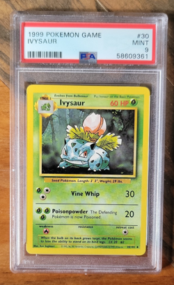 Pokemon Ivysaur 30/102 PSA 9 Base Set 1999-2000 WOC Pokemon TCG MINT - Image 1