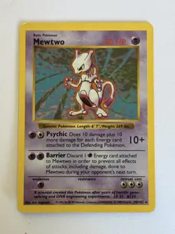 Pokemon Mewtwo Base Set 10/102 Holo Rare Unlimited 1999 Wizards NM-LP - Image 2