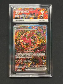 Pokemon TCG Oricorio Ex MEP 024 Promo Mint Ace 9 Mega Charizard UPC - Image 1