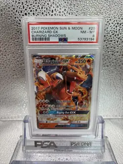 Charizard GX 20/147 Sm-Burning Shadows Pokemon English PSA 8 - Image 1