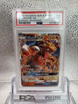 Charizard GX 20/147 Sm-Burning Shadows Pokemon English PSA 8 - Image 2