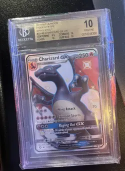 2019 Pokemon Sun & Moon Hidden Fates Shiny Charizard GX #SV49 BGS 10 PRISTINE - Image 1