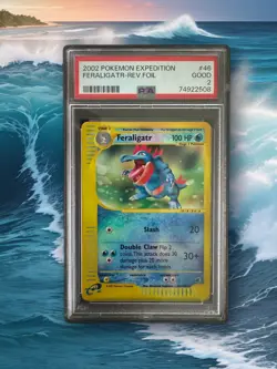 2002 Pokemon Expedition Feraligatr #46 Reverse Foil PSA 2 GOOD - Image 1