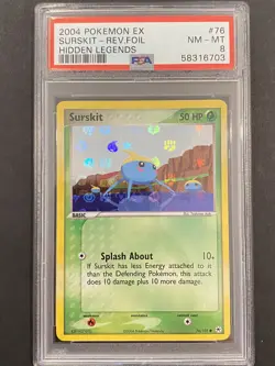 Pokemon TCG Surskit EX Hidden Legends 76/101 Rev. Foil Common PSA NM-MT 8 - Image 2
