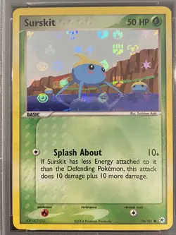 Pokemon TCG Surskit EX Hidden Legends 76/101 Rev. Foil Common PSA NM-MT 8 - Image 3