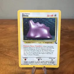 Pokemon TCG Ditto 3/62 Rare Holo Fossil English Edition LP - Image 1