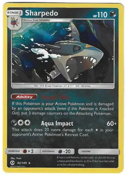 Sharpedo - 82/149 (Cosmos Holo) 082/149 Blister Exclusives NM - Image 1