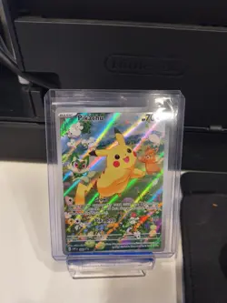Pokemon Pikachu Full Art Holo Promo SV: Scarlet & Violet 088 DOUBLE SLEEVED!! - Image 1