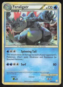 Pokemon TCG HeartGold SoulSilver #20/123 Feraligatr HP - Image 1
