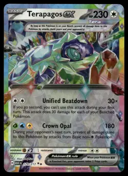 Pokemon Cards Terapagos ex 092/131 Prismatic Evolutions Holo NM - Image 1