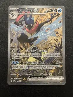 Greninja ex 132 SVP Black Star Promo EX Full Art Pokemon Card HP/DAMAGED - Image 1