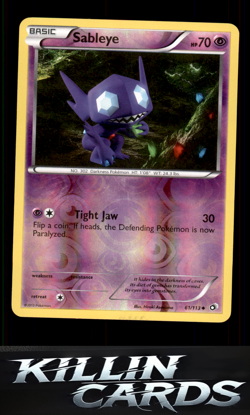 Reverse Holofoil Sableye 61/113 Pokemon Uncommon Legendary Treasures Card LP - Image 1