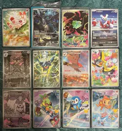 POKEMON BULBASAUR SCORBUNNY N’s ZEKROM PIPLUP ILLUSTRATION RARE 12 CARD LOT LOOK - Image 1
