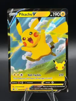 Pikachu V SWSH143 SWSH: Sword & Shield Promo Cards Holo NM - Image 1