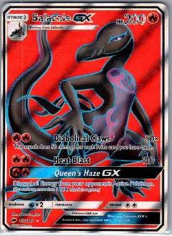 Salazzle GX (Full Art) 132/147 SM - Burning Shadows - Pokemon Card - NM - Image 1